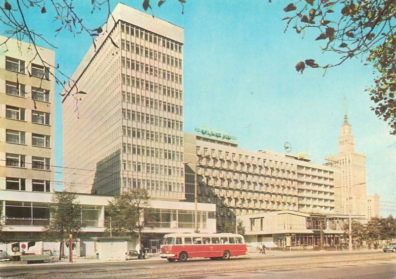 Postcard Poland Warsaw Marszalkowska street