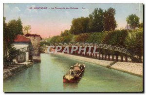 Old Postcard Montargis The Gateway Locks Boat Peniche