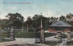 Illinois Decatur Entrance Gate Fairview Park 1912