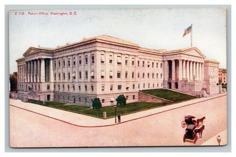 Vintage 1910's Postcard Panoramic View Patent Office Building Washington DC