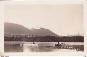 RP: Fishermen in canoe, Fish Lake , BARKERSVILLE , B.C. , Canada , 10-20s