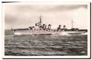 Old Postcard Torpedo Boat Against Cassard