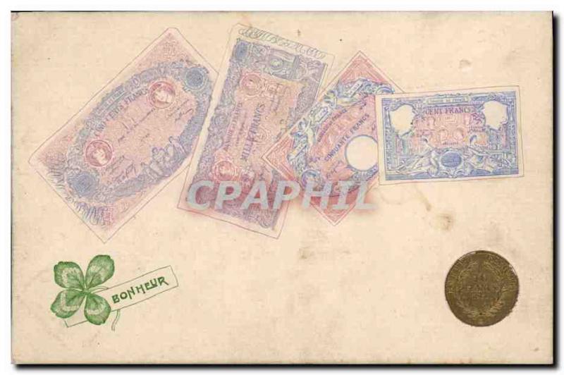 Old Postcard Ticket Piece Gold 10 Francs