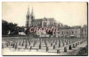 Old Postcard Cholet On cattle and Church of Our Lady