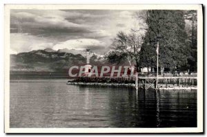 Old Postcard Evian Les Bains View Switzerland rating