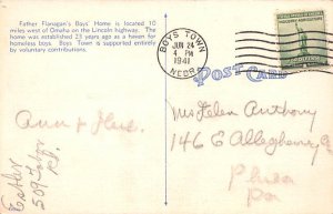 Post Office Boys Town, Nebraska, USA Postcard