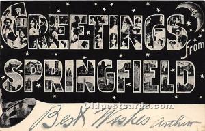 Greetings from Springfield Large Letter 1906 