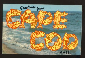 Cape Cod, Massachusetts/MA/Mass Postcard, Greetings From Cape Cod