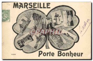 Old Postcard Marseille Porte Bonheur