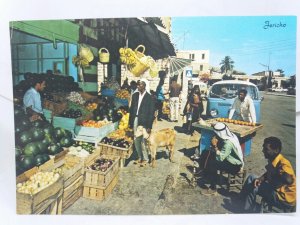 Market Scene Jericho Israel Vintage Postcard