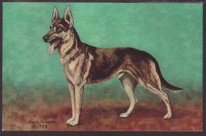 German Shepherd,Dog,Lewis Larsen Postcard 