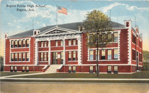 G95/ Rogers Arkansas Postcard 1917 Public High School Building