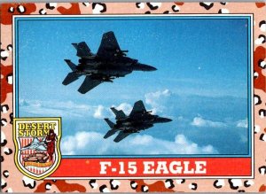 Military 1991 Topps Dessert Storm Card F-15 Eagle Jet sk21321