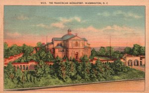 Vintage Postcard 1940 View of The Franciscan Monastery Washington D. C.