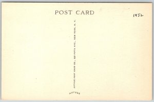 Cambridge Massachusetts 1952 Postcard Longfellow House Library Bust