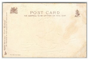 Postcard Easter Greetings Fantasy Rabbits Rowing Egg Boat c1907 J25