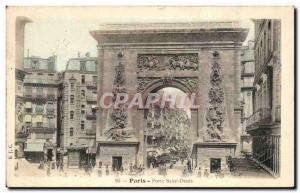 Old Postcard Paris Porte St Denis