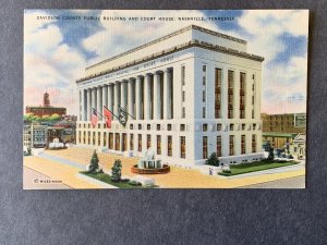 Davidson County Building & Court House Nashville TN Linen Postcard H2057081810