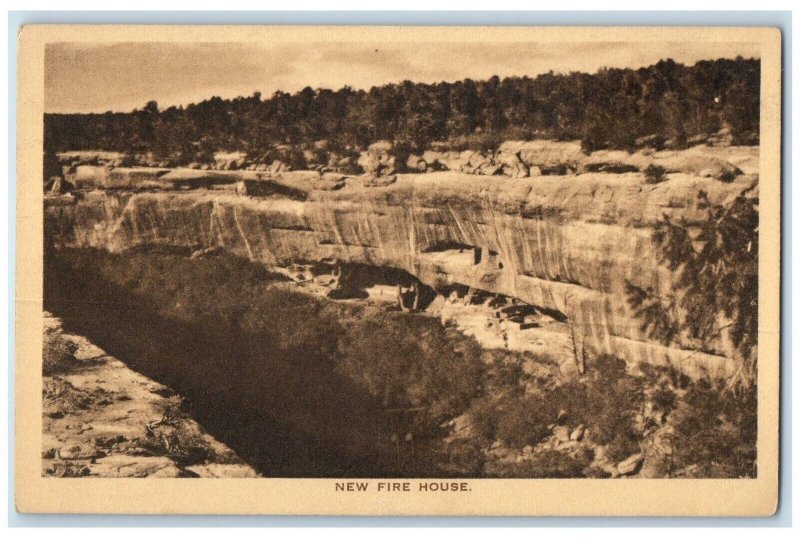c1940 New Fire House Mesa Verde National Park Mancos Colorado Vintage Postcard
