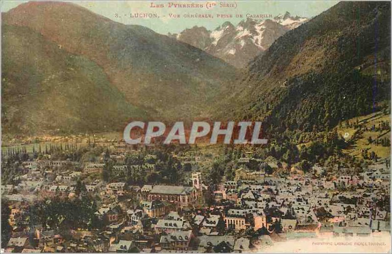 Old Postcard Luchon Pyrenees Vue Generale