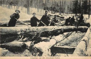 Deerfield Valley Vermont Logging Scene Vintage Postcard JE359276