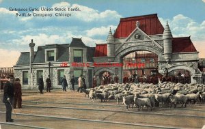 IL, Chicago, Illinois, Union Stock Yards, Swift & Company, Entrance, Curteich