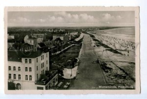 496952 GERMANY Rostock Warnemunde promenade beach photographic Old postcard