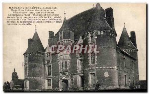 Old Postcard Martainville Epreville Gothic Chateau