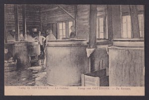 BELGIUM Postcard Gottingen POW camp, The kitchen