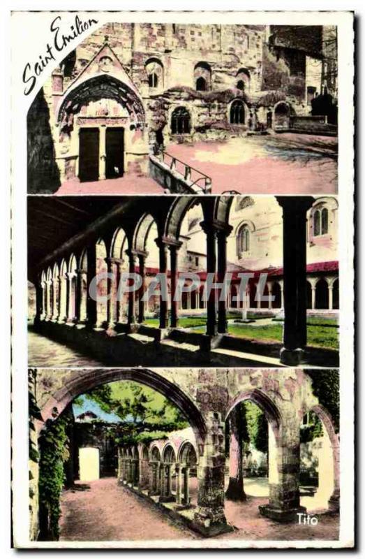 Postcard Old Saint Emilion Monolithic Church and Underground Cloitre da l & #...