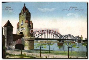 Old Postcard Mainz Mainz Kaiser Brucker North Bridge