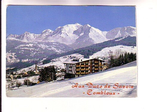 Hotel Restaurant, Aux Ducs de Savoie, Combloux, France, Winter Snow