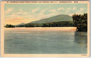 1935 Saranac Lake, NY Adirondack Mts Mt. Ampersand Water Nature Scenic PC A252