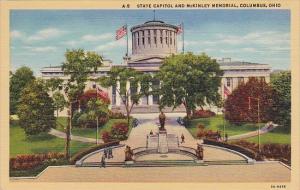 Ohio Columbus State Capitol And Mckinley Memorial
