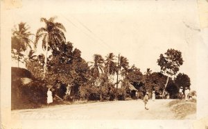 J37/ Port Au Prince Haiti Foreign RPPC Postcard c1910 Street Native People  89