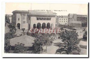 Morocco Casablanca Hotel Old Postcard PTT (postal)