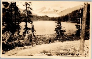 RPPC Auke Lake Juneau AK Photographer Ed Andrews Vintage Postcard D77