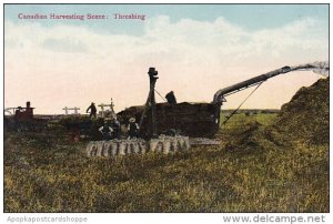 Canada Saskatchewan Threshing Harvesting Scene