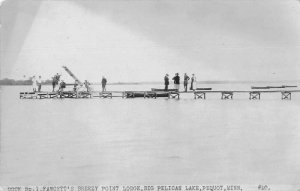 Pequot Mine Fawcett's Breezy Point Lodge Boat Dock Real Photo Postcard JH230551