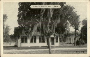Lake Harris South of Leesburg FL Frisch Bros Fishing Camp Postcard 1940s