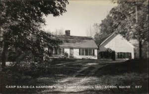 Acton Maine ME Camp Sa-Gis-Ca Sanford Girl Scout Council Vintage RPPC PC