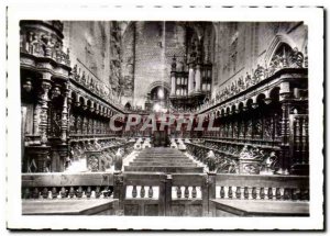 Postcard Moderne Saint Bertrand de Comminges cathedral choir stalls and buffe...