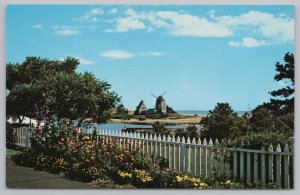 State View~Cape Cod Massachusetts~Windmill & House~Vintage Postcard