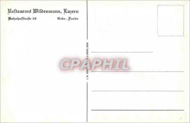 Modern Postcard Luzern Restaurant