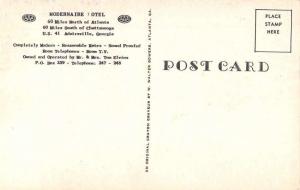 Adairsville Georgia aerial view The Modernaire Motel antique pc Z26347