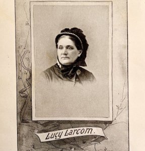 Lucy Larcom Portrait Victorian Print 1901 Woman History Ephemera DWP4C