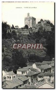 Old Postcard Granada Torre De La Vela
