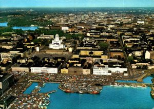 Finland Helsinki View Over Market Place Towards Kallio District