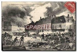 Old Postcard Chateaudun Fight On The Place Du Army October 18, 1870