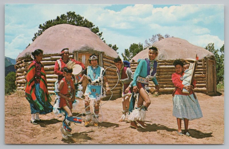 Native Americana Indian~Navajo Indian Dancers Durango Colorado~Vintage Postcard 
